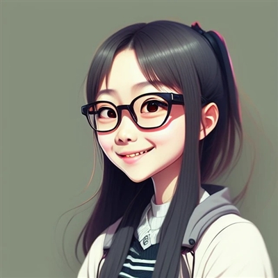 戴眼镜卡通女生微信头像(精选18张)