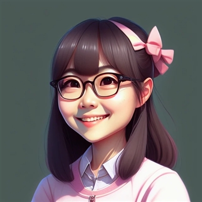 戴眼镜卡通女生微信头像(精选18张)