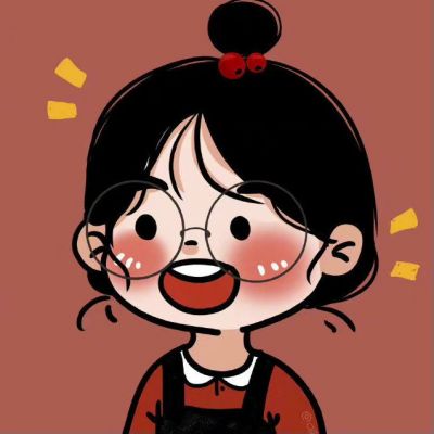 戴眼镜卡通女生微信头像(精选18张)