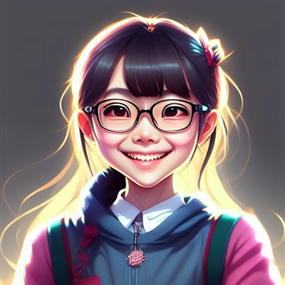戴眼镜卡通女生微信头像(精选18张)