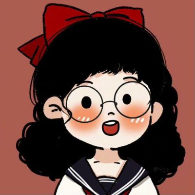 戴眼镜卡通女生微信头像(精选18张)