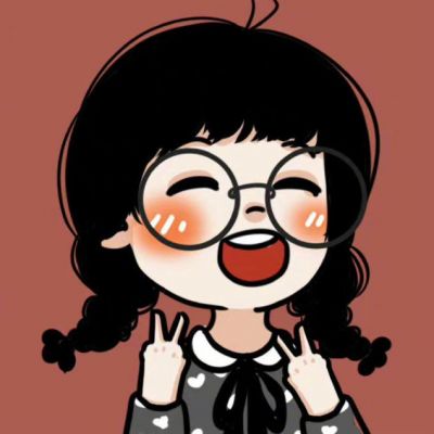 戴眼镜卡通女生微信头像(精选18张)
