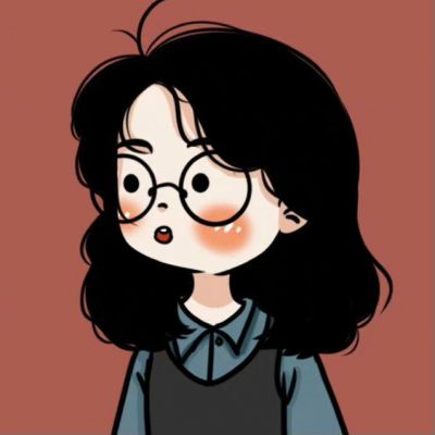 戴眼镜卡通女生微信头像(精选18张)