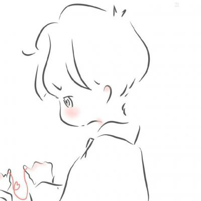 简笔画情侣头像一男一女情头(精选18张)