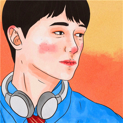 简约手绘情头一男一女(优选24张)