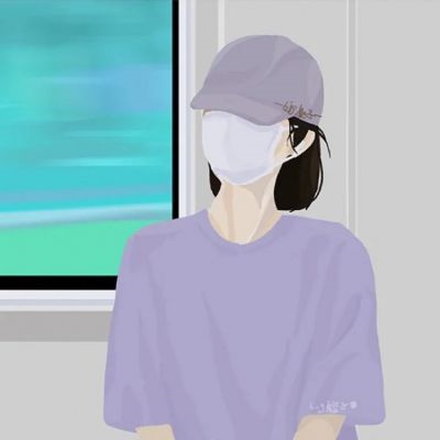 简约手绘情头一男一女(优选24张)