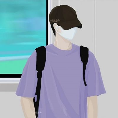 简约手绘情头一男一女(优选24张)