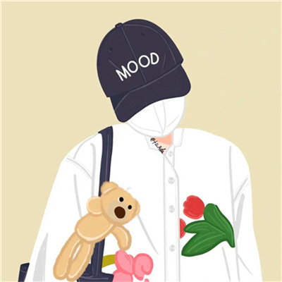 简约手绘情头一男一女(优选24张)