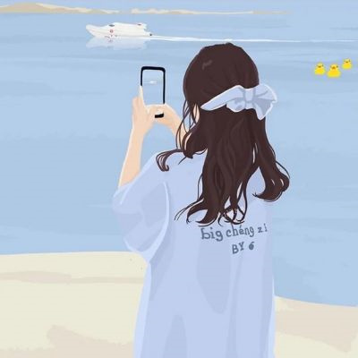 简约手绘情头一男一女(优选24张)