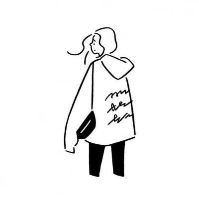 女生黑白简笔画头像(优选32张)