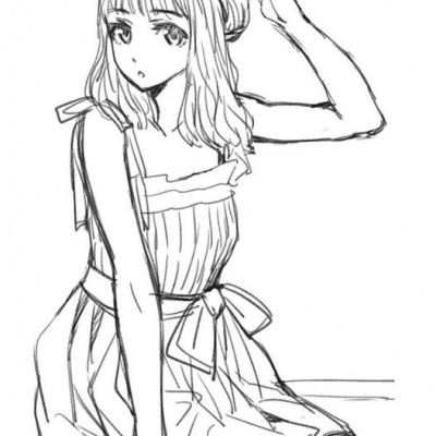 女生黑白简笔画头像(优选32张)