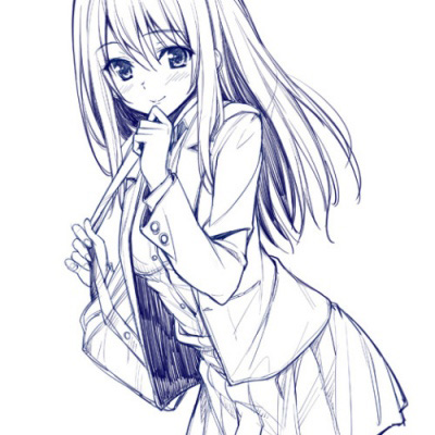 女生黑白简笔画头像(优选32张)