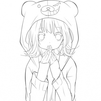 女生黑白简笔画头像(优选32张)