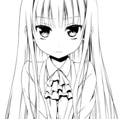 女生黑白简笔画头像(优选32张)