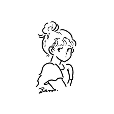 女生黑白简笔画头像(优选32张)