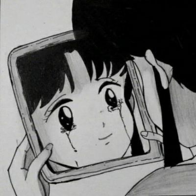 女生黑白动漫头像可爱超萌图片(22张)