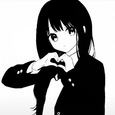 女生黑白动漫头像可爱超萌图片(22张)