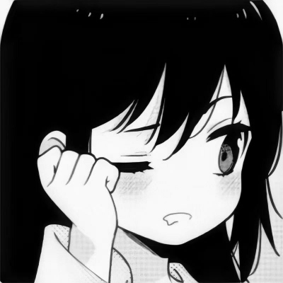 女生黑白动漫头像可爱超萌图片(22张)