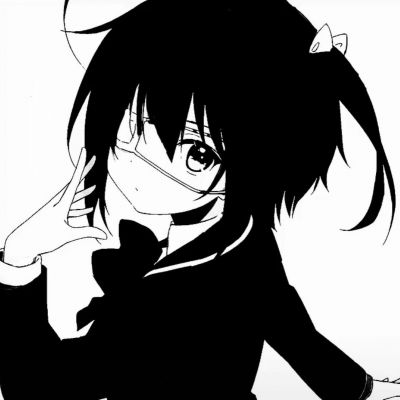 女生黑白动漫头像可爱超萌图片(22张)