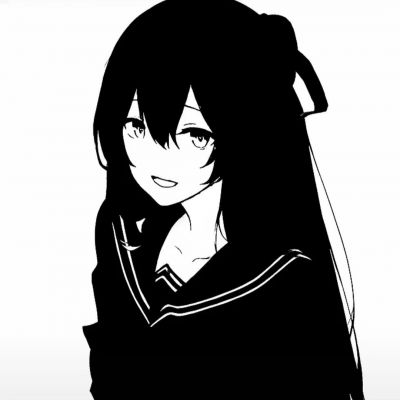 女生黑白动漫头像可爱超萌图片(22张)