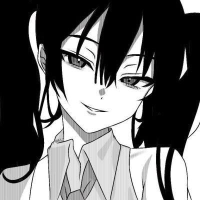 女生黑白手绘动漫头像图片大全(优选22张)