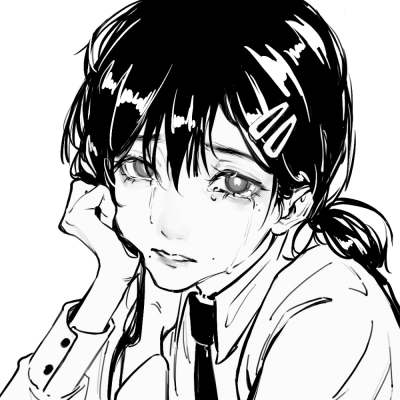 女生黑白手绘动漫头像图片大全(优选22张)