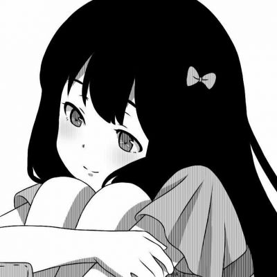 女生黑白手绘动漫头像图片大全(优选22张)