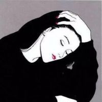 女生黑白手绘动漫头像图片大全(优选22张)