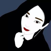 女生黑白手绘动漫头像图片大全(优选22张)