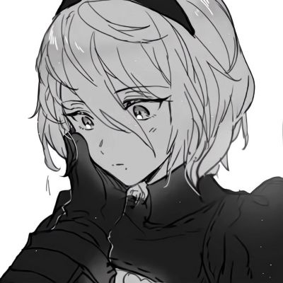 女生黑白手绘动漫头像图片大全(优选22张)