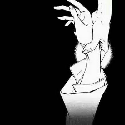 黑白动漫手控头像图片大全(优选16张)