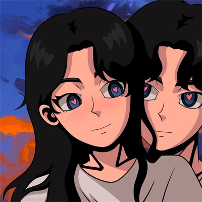 超好看的手绘动漫情侣头像(共22张)