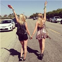 欧美闺蜜背影头像