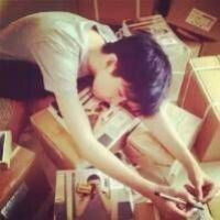 一男一女分开的情侣头像