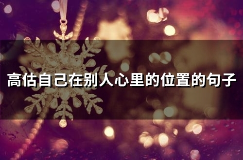 高估自己在别人心里的位置的句子(40句)
