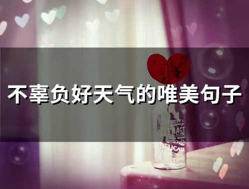 不辜负好天气的唯美句子(50句)