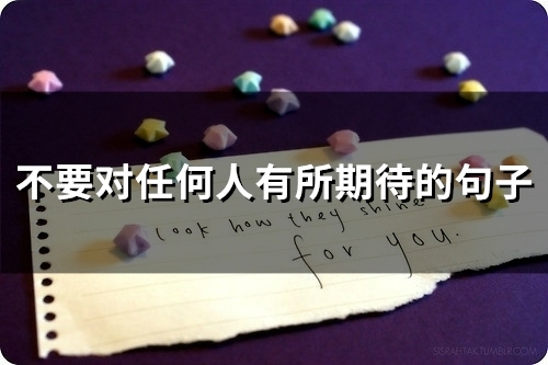 不要对任何人有所期待的句子(42句)