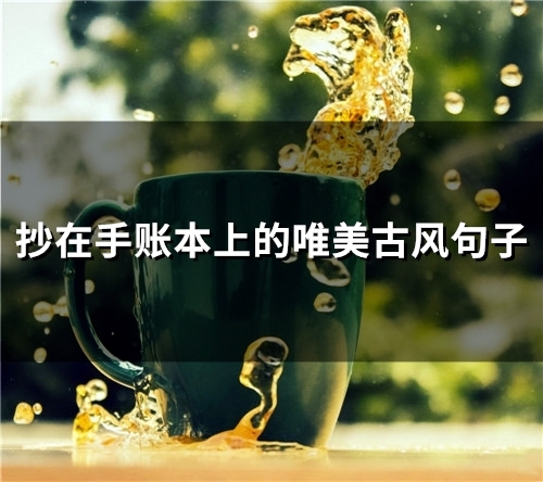 抄在手账本上的唯美古风句子(47句)