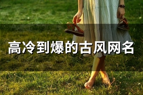 高冷到爆的古风网名(54个)
