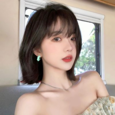 短发气质女生头像卡通头像(24张)