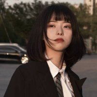 短发气质女生头像卡通头像(24张)