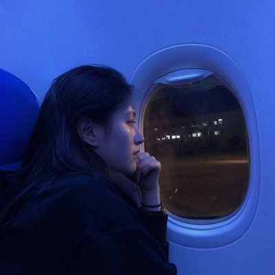 高清好看的女生头像高冷蓝色系图片(24张)