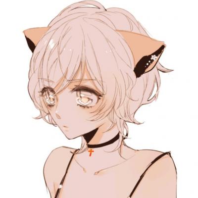 二次元猫耳朵少女头像(精选22张)