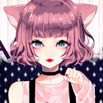 二次元猫耳朵少女头像(精选22张)