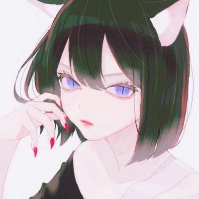 二次元猫耳朵少女头像(精选22张)