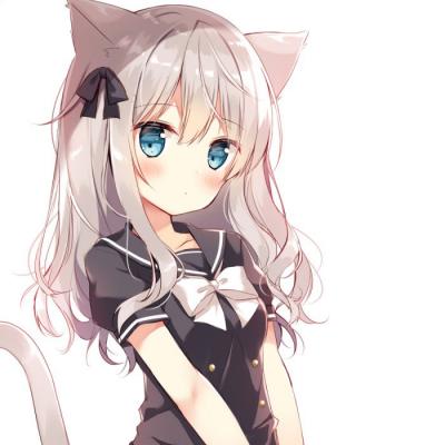 二次元猫耳朵少女头像(精选22张)