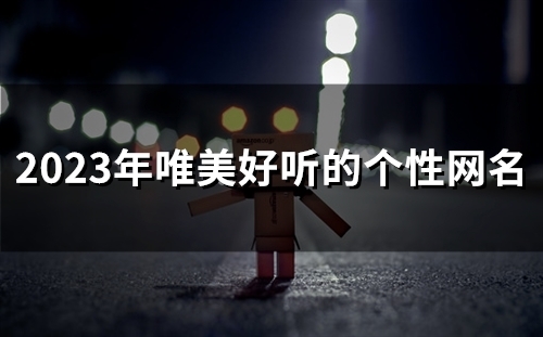 2023年唯美好听的个性网名(118个)