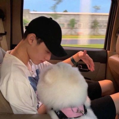 帅气男生抱可爱小动物头像精选图片(精选36张)