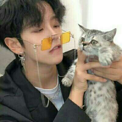 帅气男生抱可爱小动物头像精选图片(精选36张)