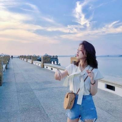 在大海边的美女头像(24张)